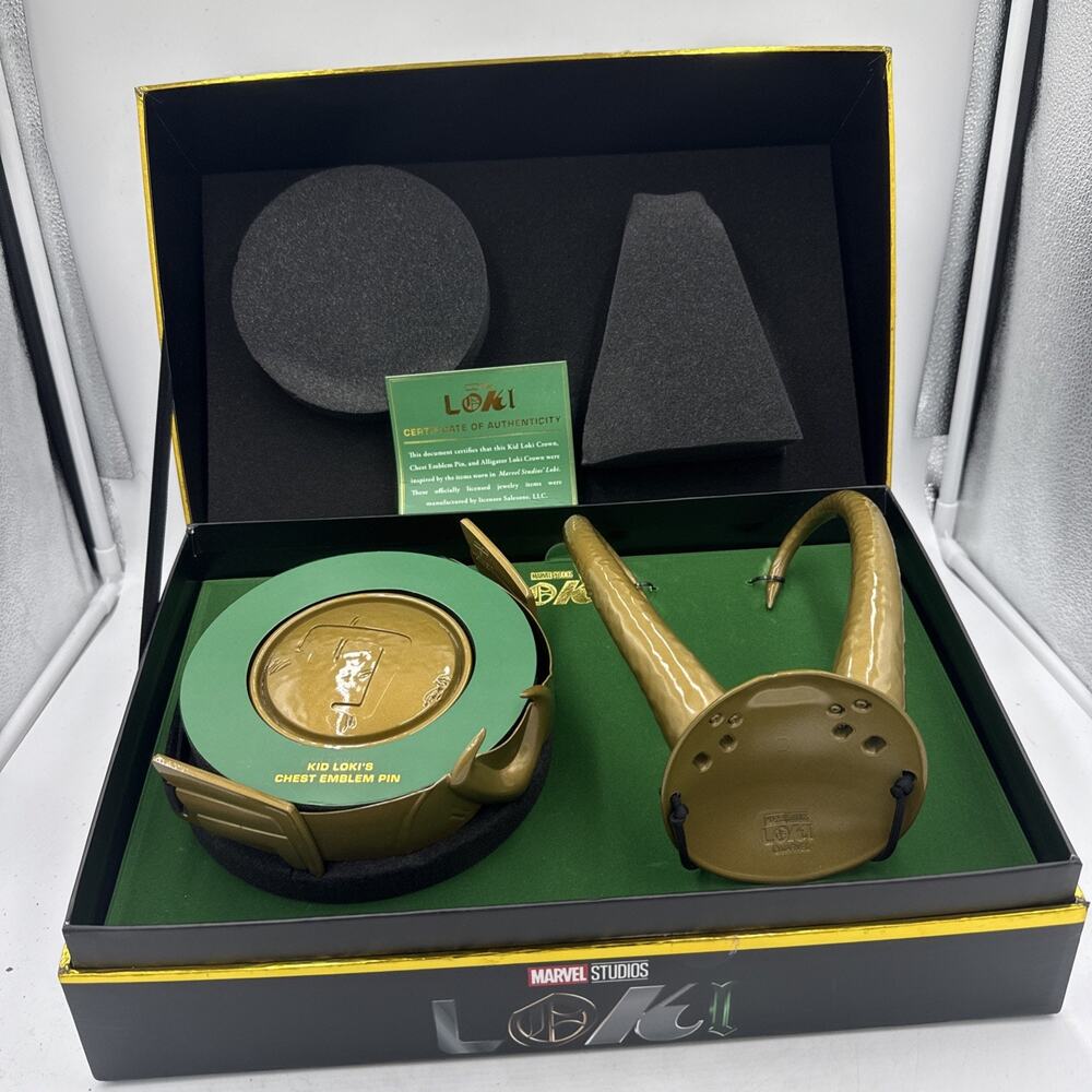 Alligator Loki & Kid Loki Crown Replica Set Marvel Disney Numbered Out Of 10000